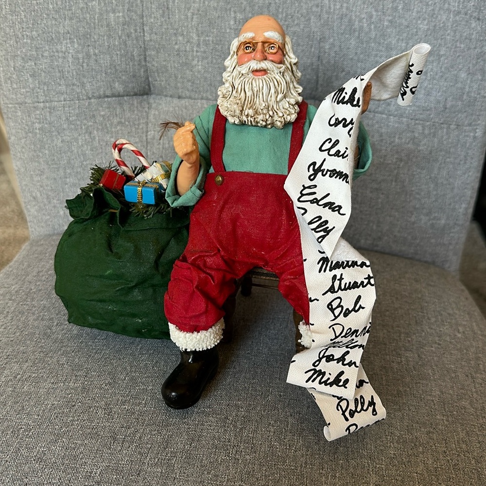 Vintage paper mache Santa. PRICE DROP !!